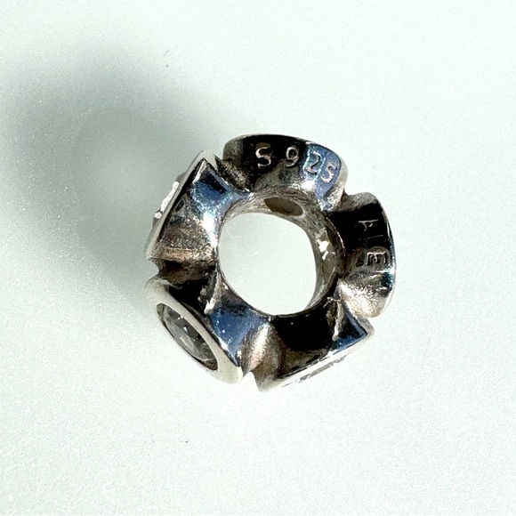 PANDORA Circle Lights Spacer Charm 790226CZ 925 ALE Clear CZ Retired Silver Bead - Picture 2 of 10